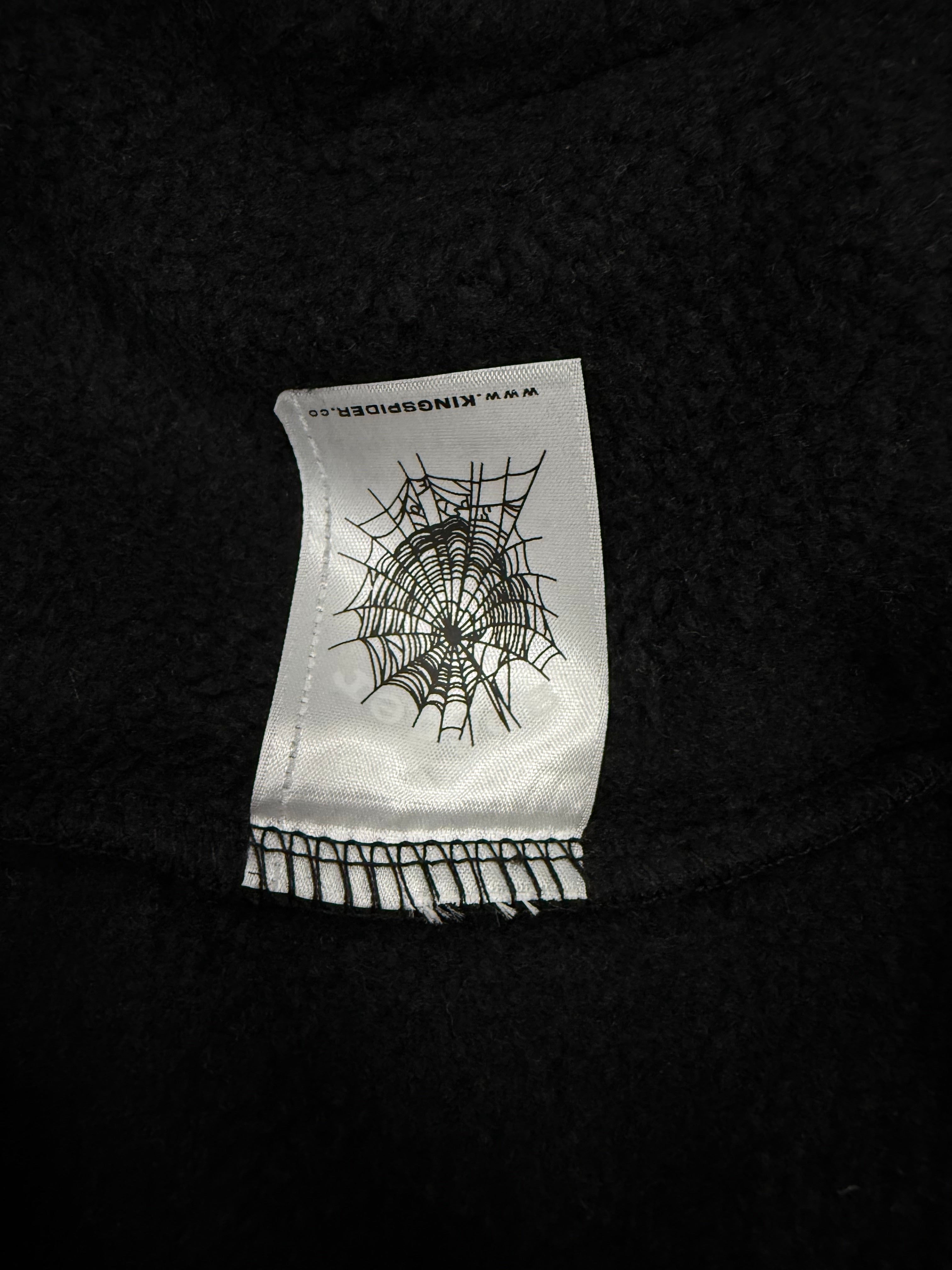 Sp5der Black & Dark Grey Hoodie