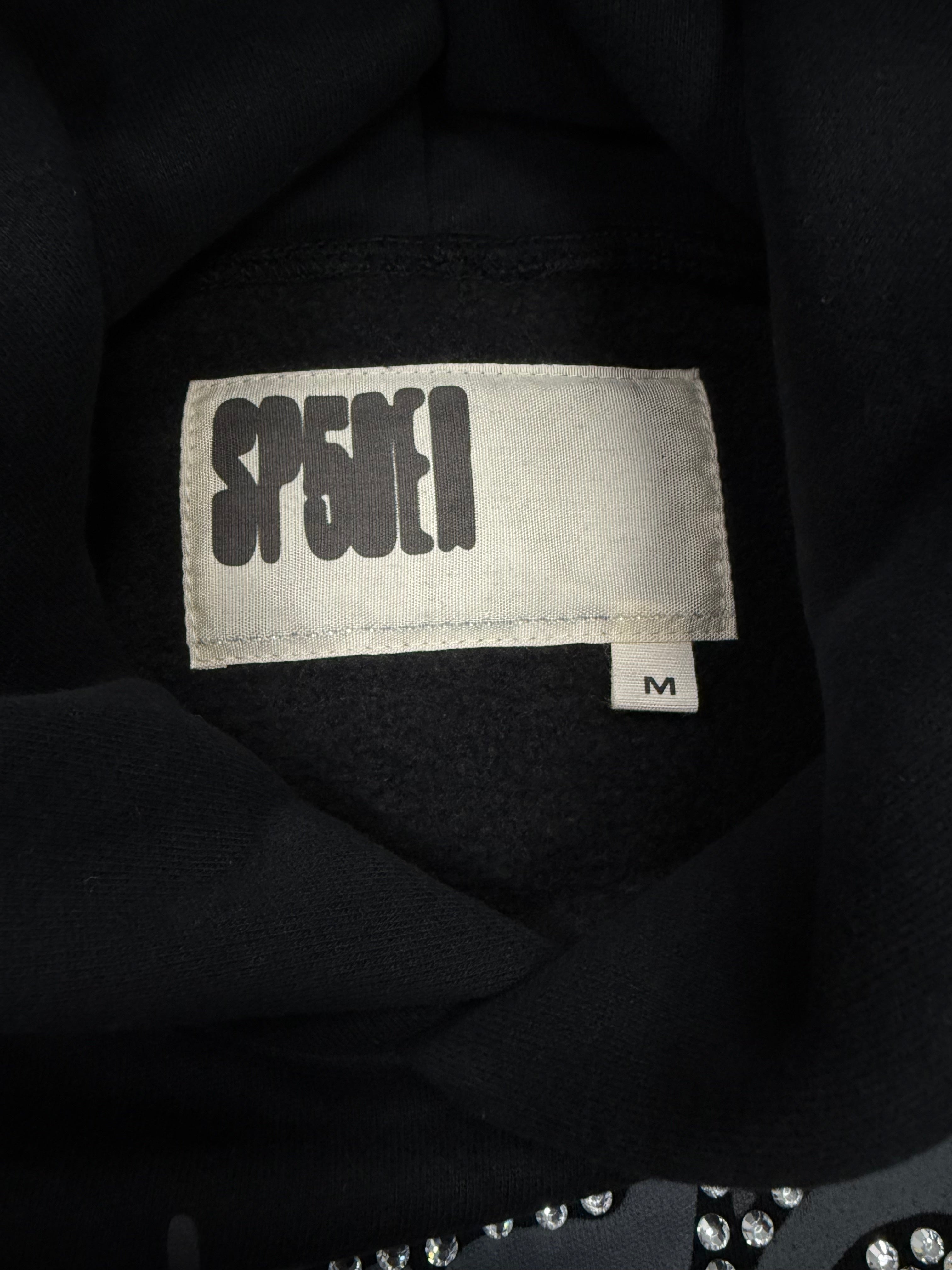 Sp5der Black & Dark Grey Hoodie