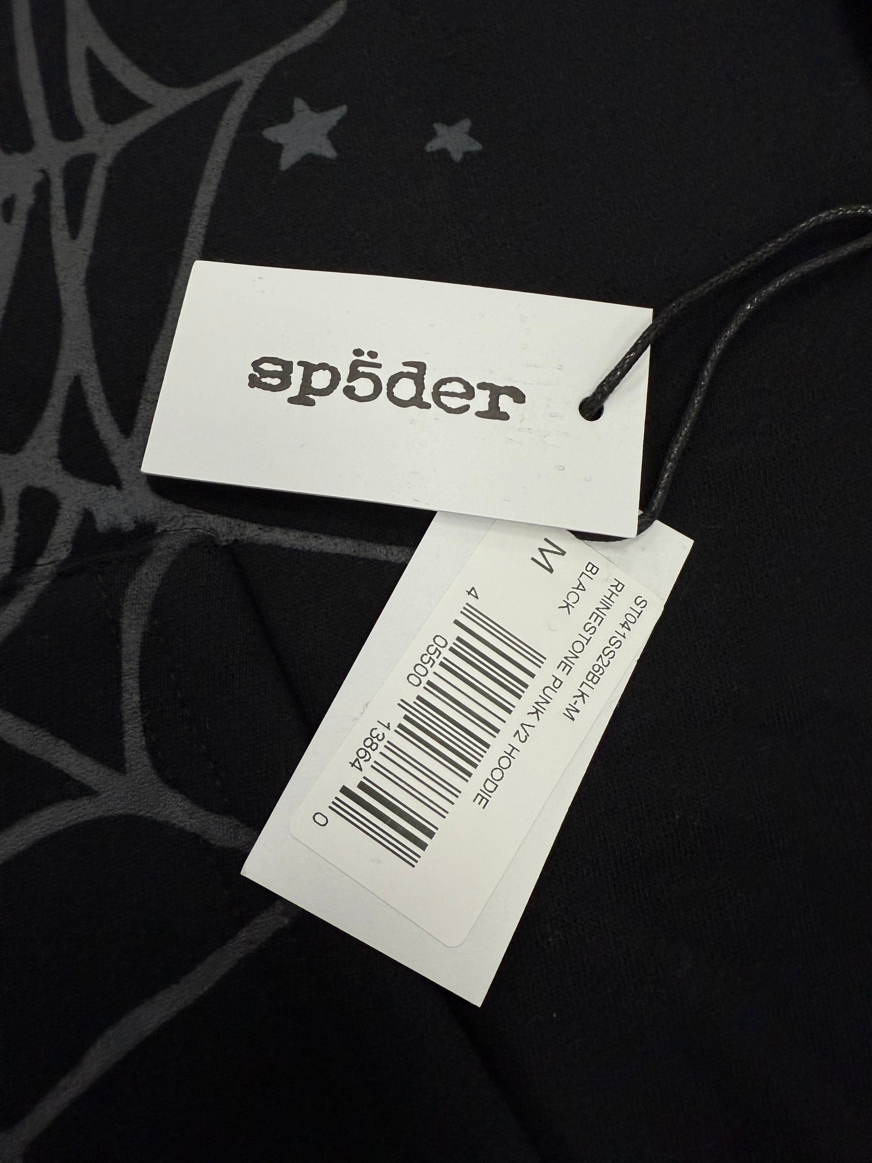 Sp5der Black & Dark Grey Hoodie