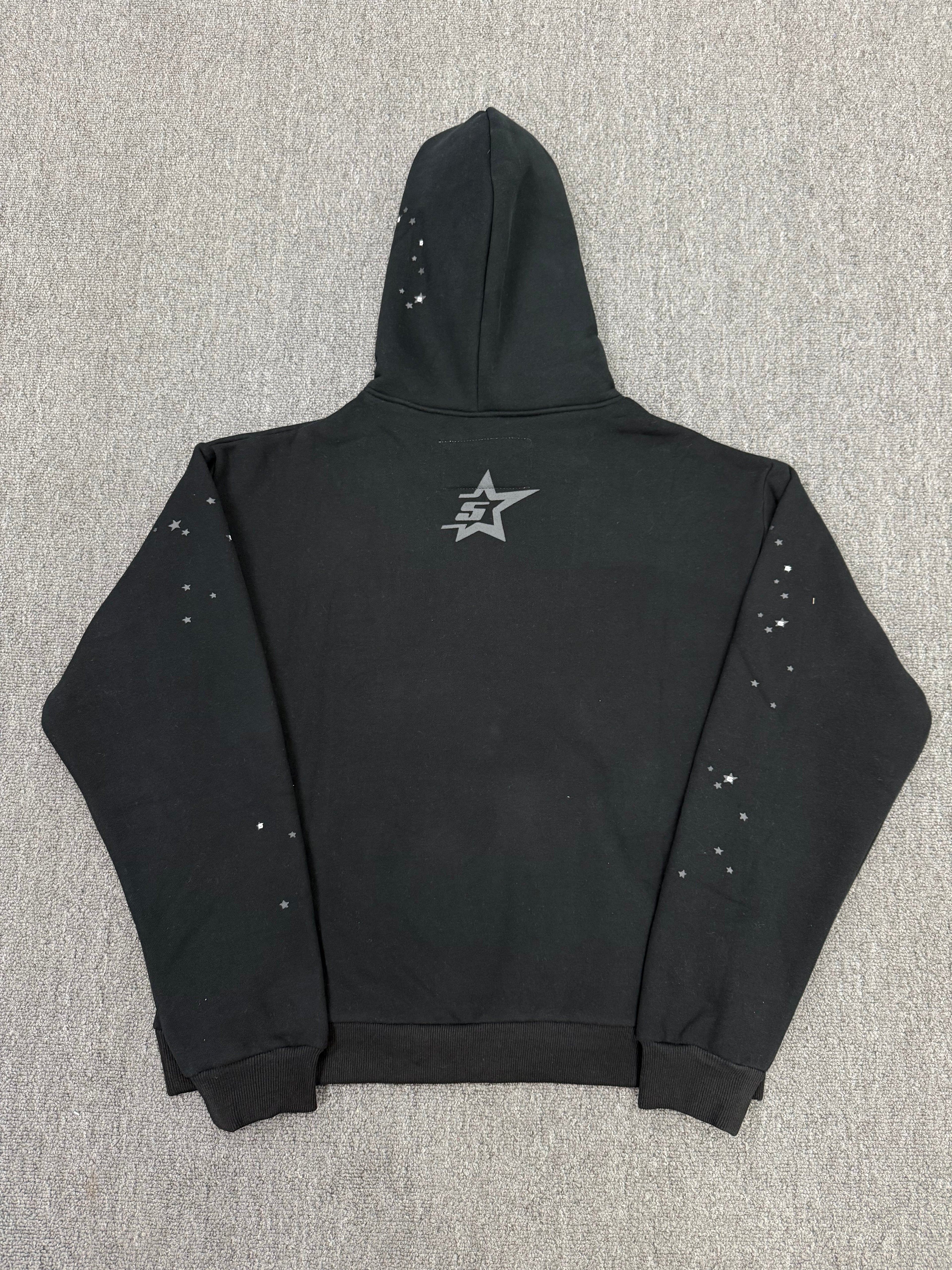Sp5der Black & Dark Grey Hoodie